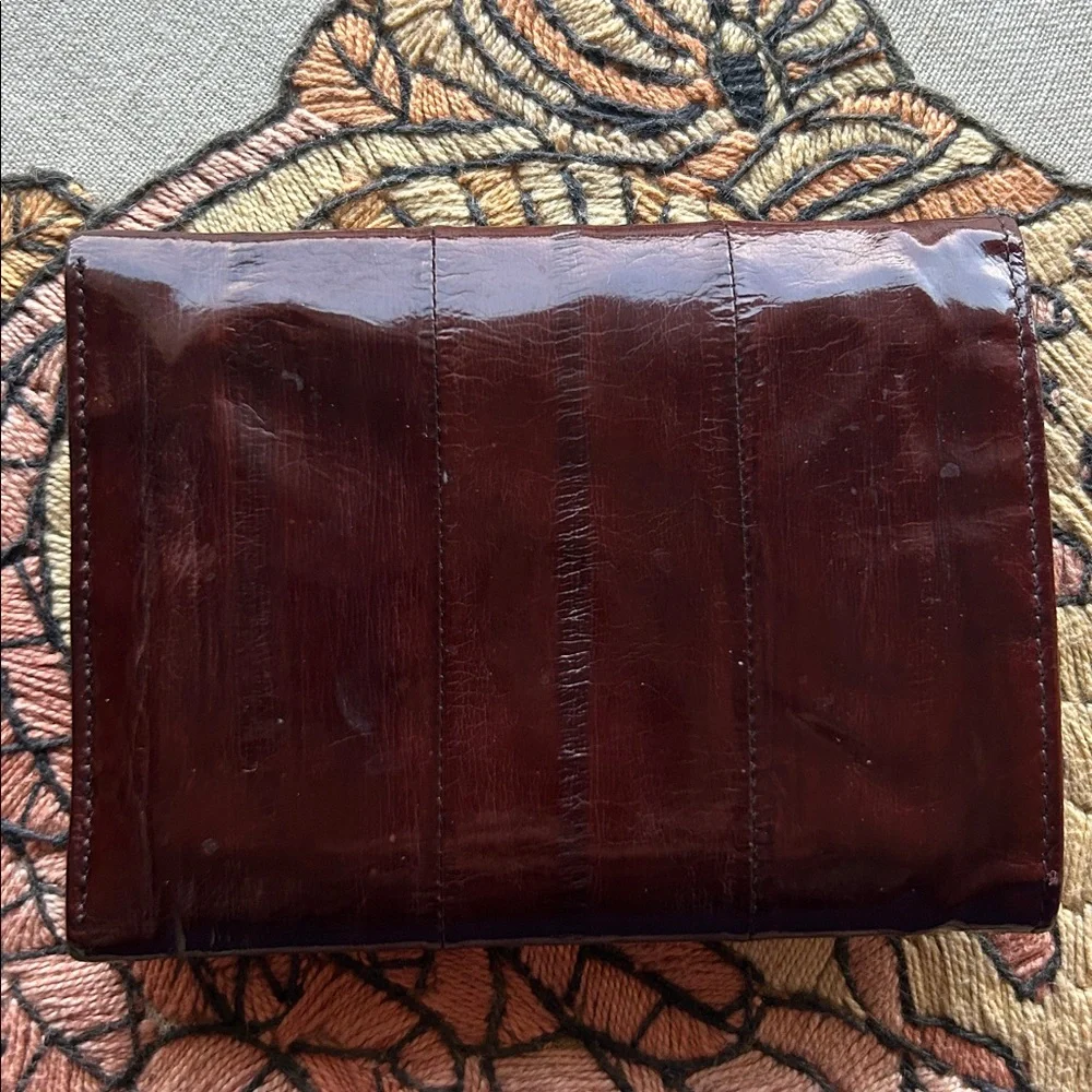 Vintage élan of California genuine eel skin made in Korea men’s trifold wallet